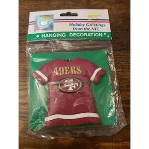NFL San Francisco 49ERS Jersey Christmas Ornament 1997 Kurt Adler Football NOS